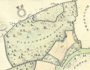 Villangers Copse from Survey of the Estates on the Isle of Wight, 1817