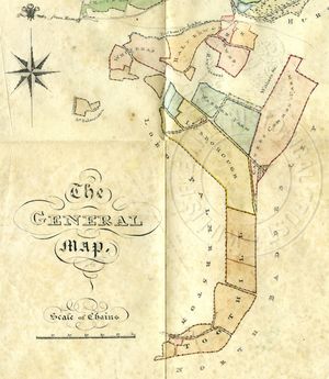 Southern portion of The General Map of the Romsey Estates, surveyed by John Whitcher in 1819.