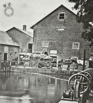 Wood Mill, with the salmon pool and sluice in the foreground, pictured c.1900.