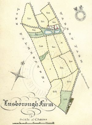 Lusborough Farm from Survey of the Estates at Romsey, 1819