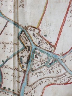 Detail of 1755 map showing the village