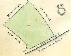 Bowdons Meadow from Survey of the Estates on the Isle of Wight, 1817